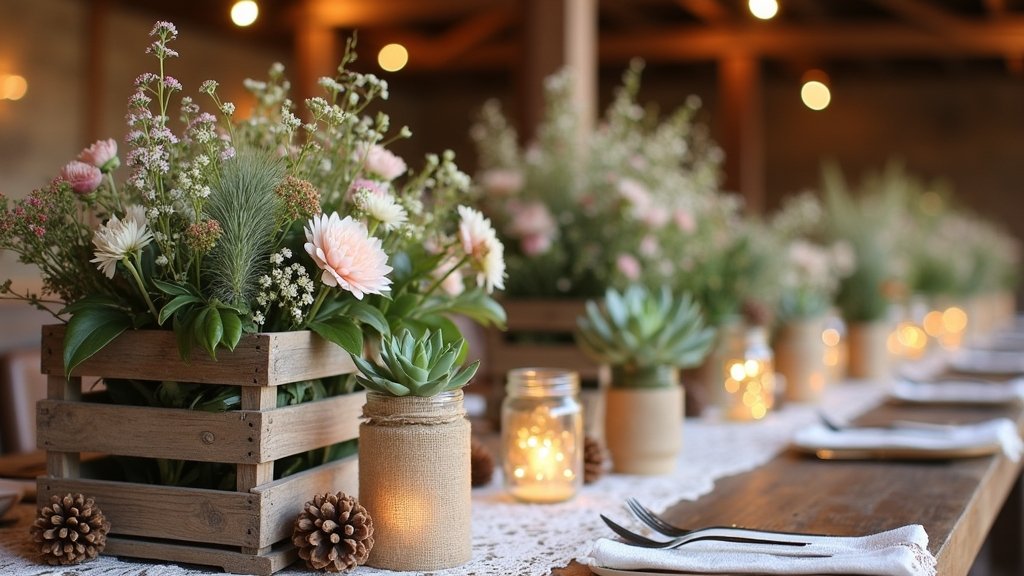 rustic unique wedding centerpieces
