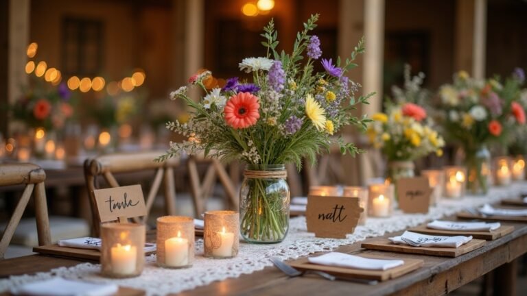 rustic wedding table decor