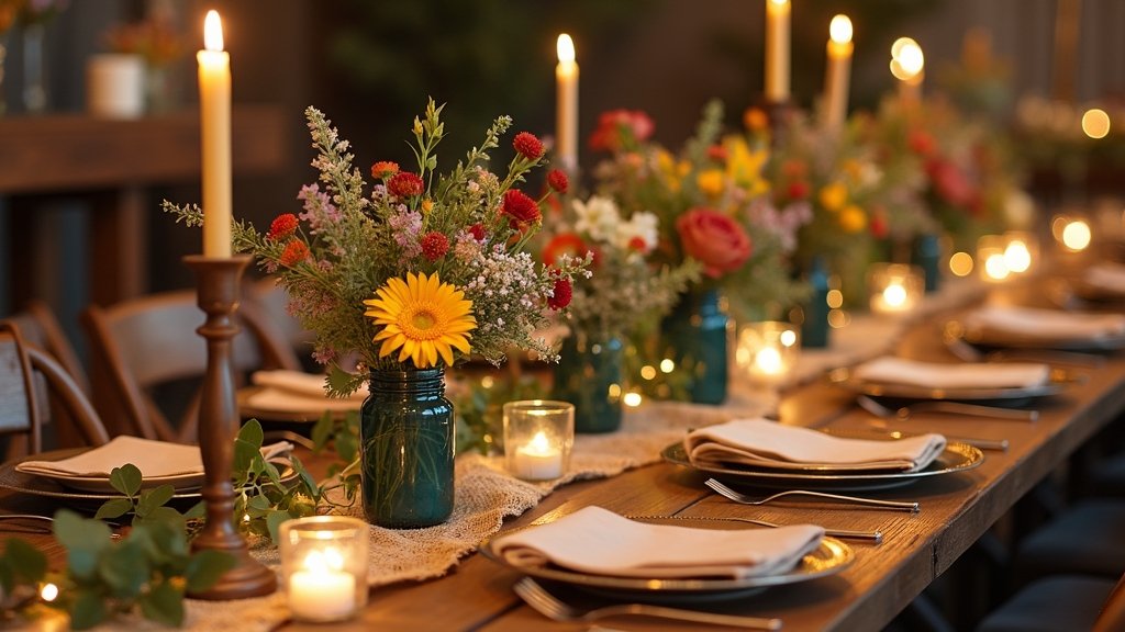 rustic wedding table decor