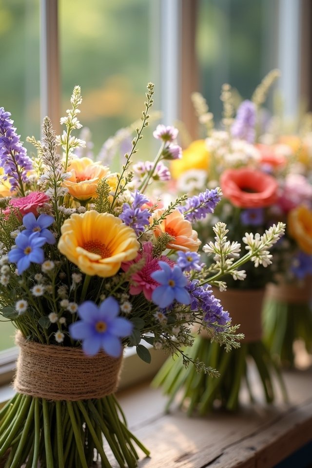 rustic wildflower bouquet charm