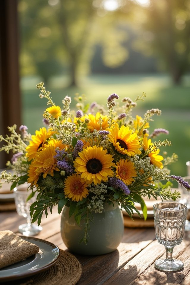 rustic wildflower bouquet romance
