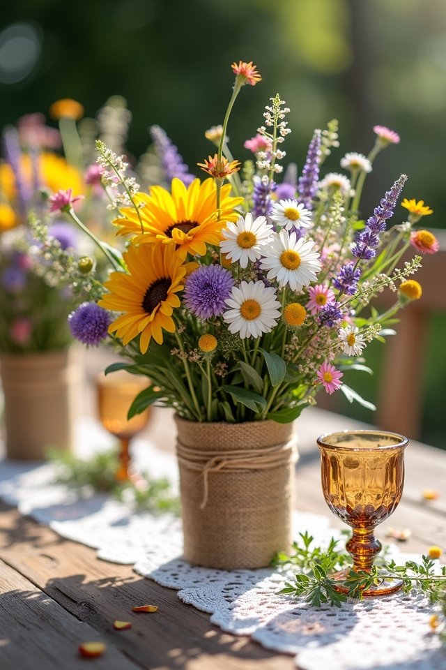 rustic wildflower bridal bouquets
