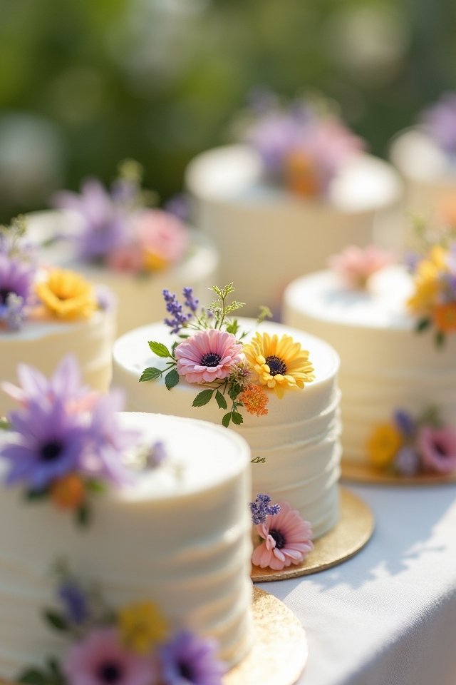 rustic wildflower buttercream cake