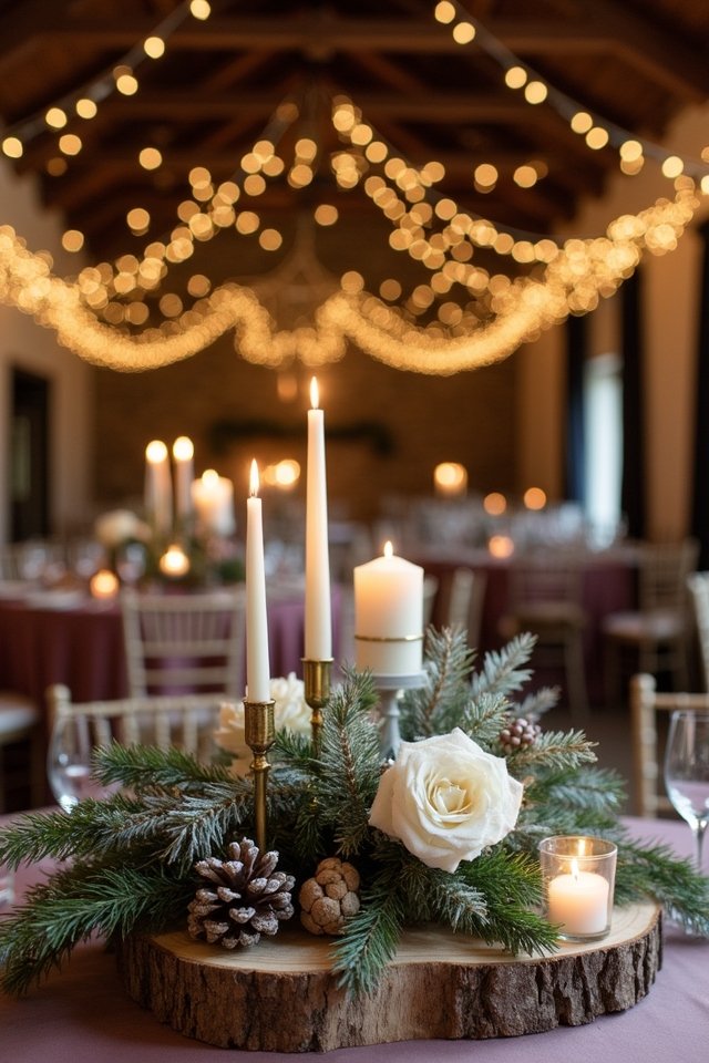 rustic winter centerpiece ideas