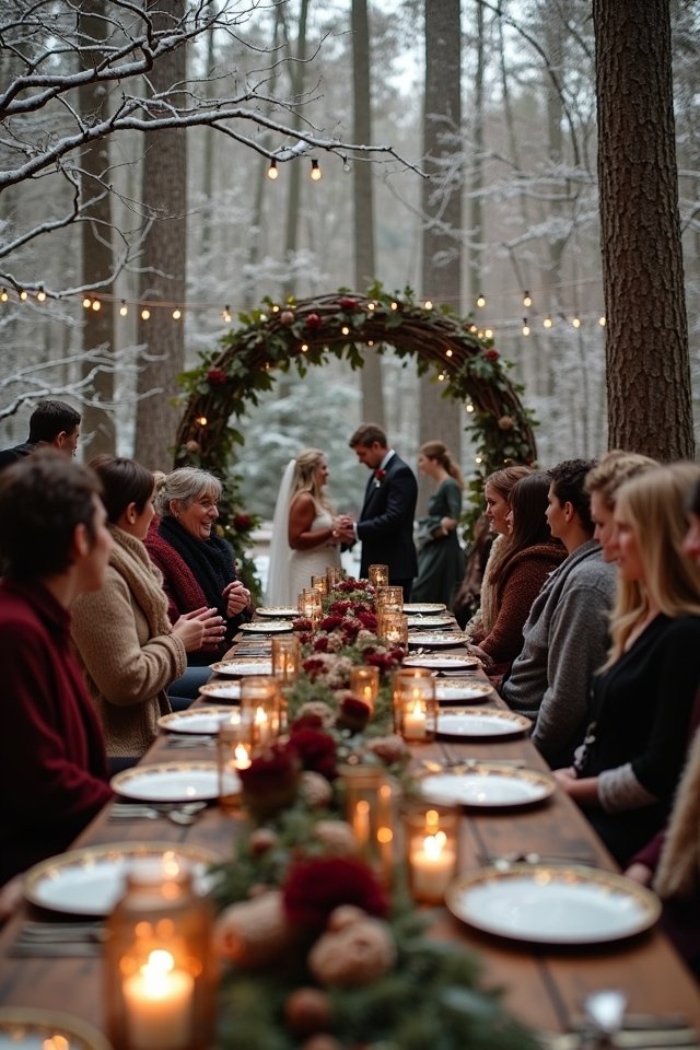 rustic winter wedding attire