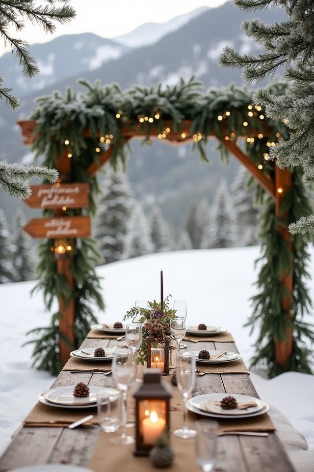 rustic winter wedding charm