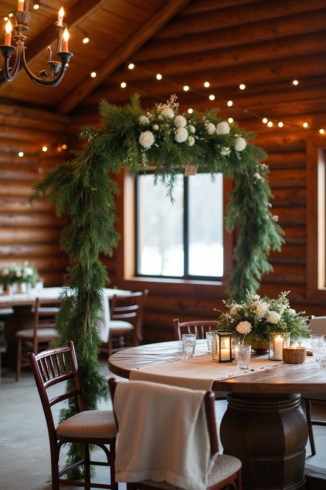 rustic winter wedding decor