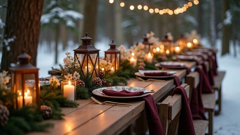 rustic winter wedding decor