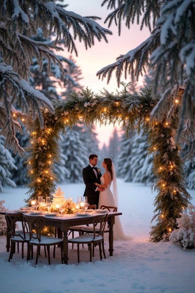 rustic winter wedding photography