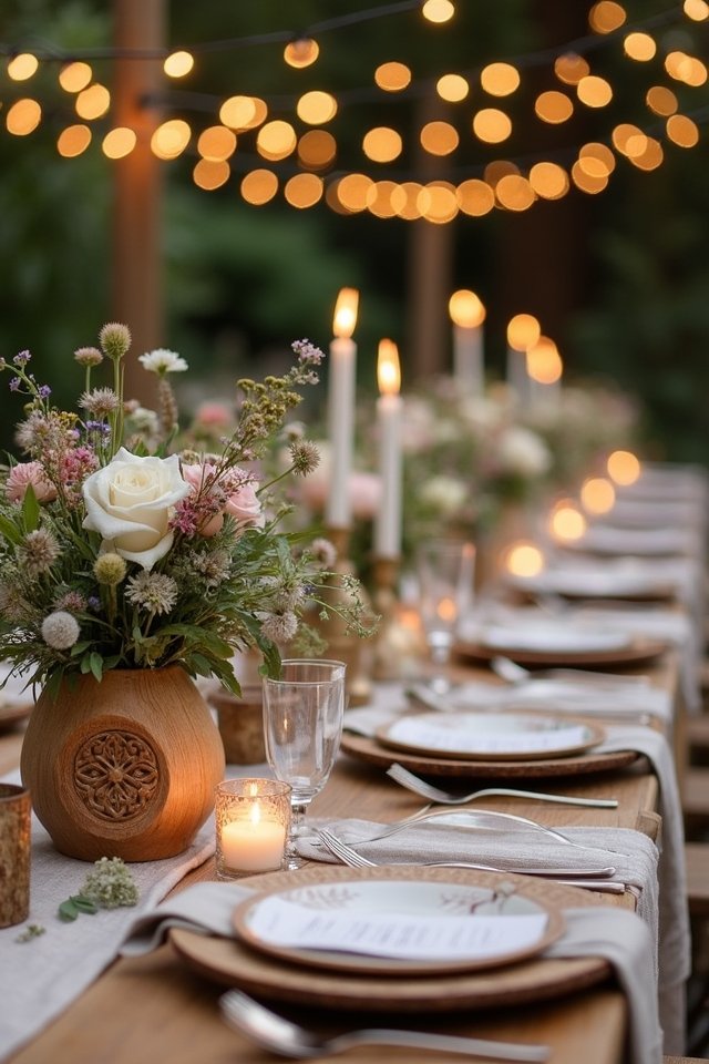 rustic wood slice elegance