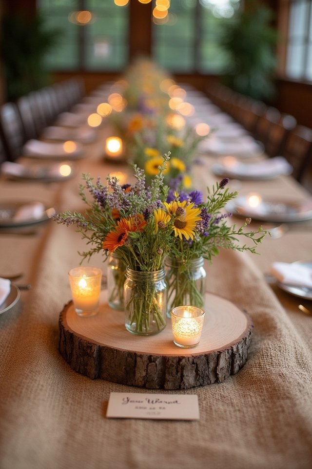 rustic wood wedding decor