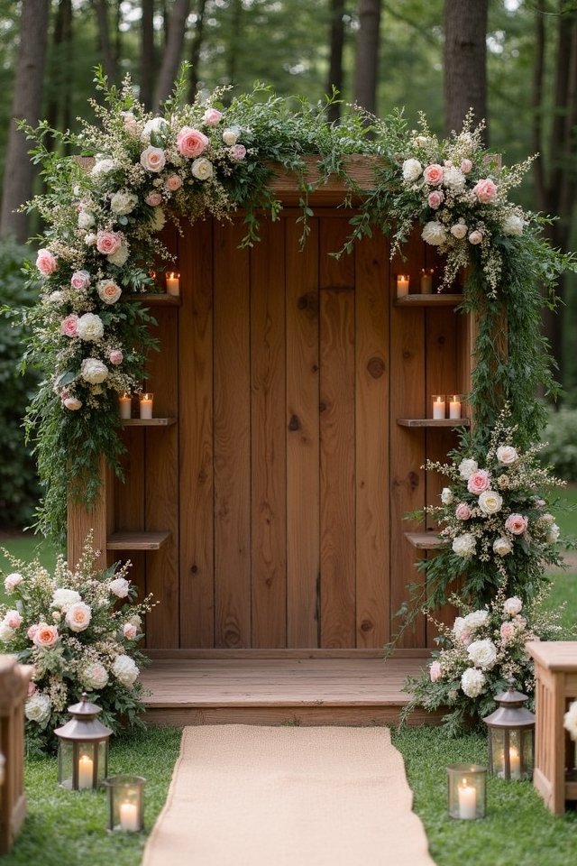 rustic wooden backdrop inspiration