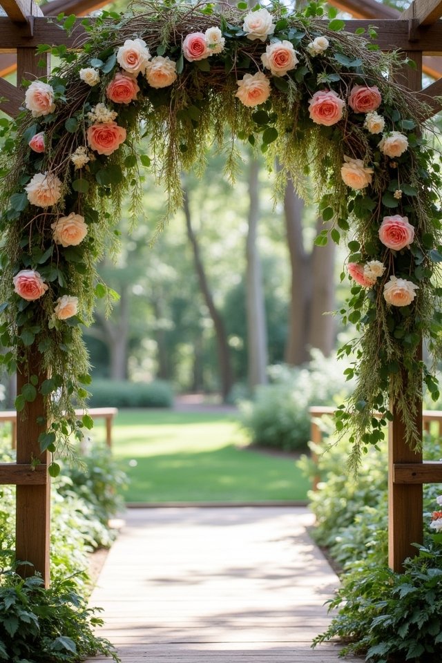 rustic wooden beam decor