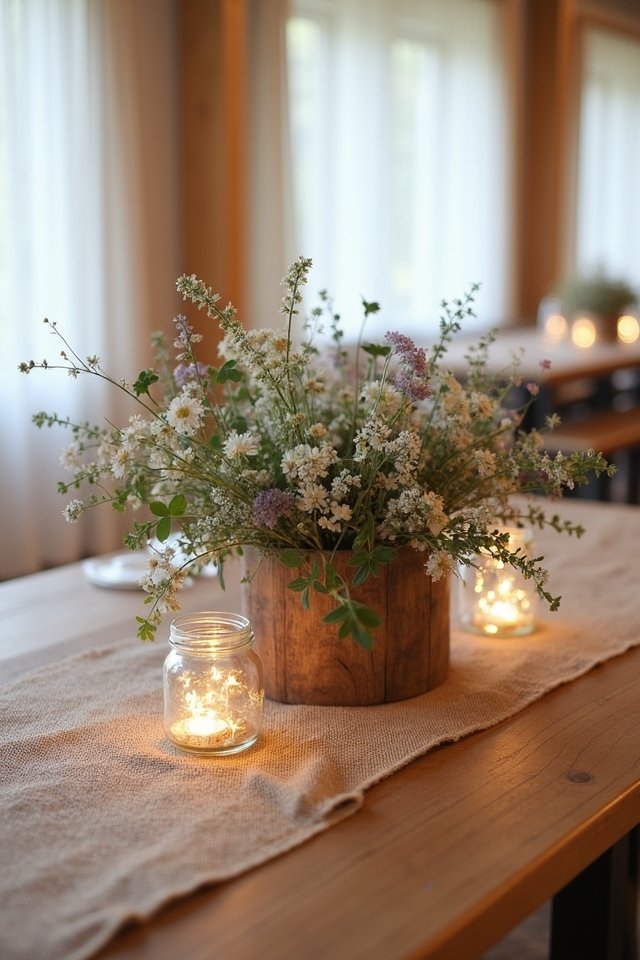 rustic wooden centerpiece charm