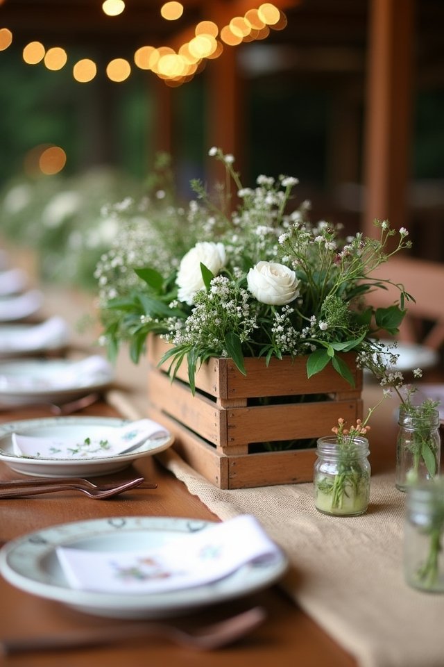 rustic wooden crate displays