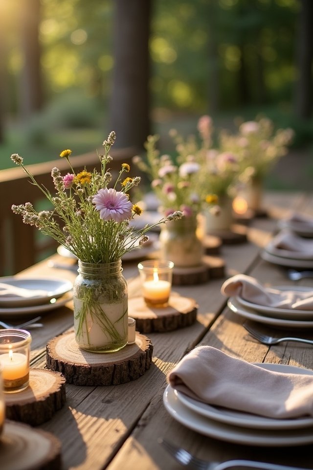 rustic wooden wedding centerpieces