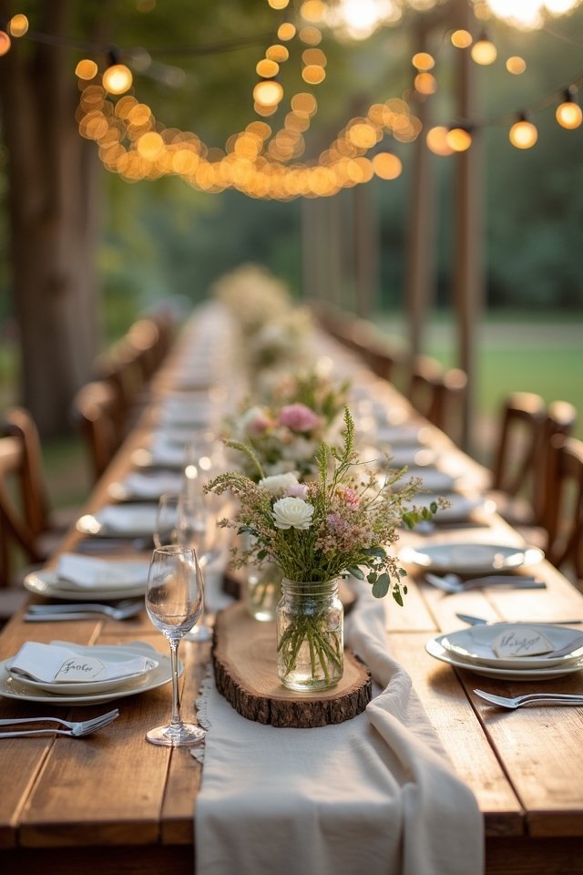 rustic wooden wedding centerpieces
