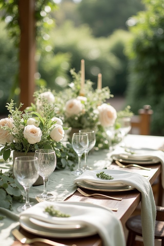 sage green and cream elegance