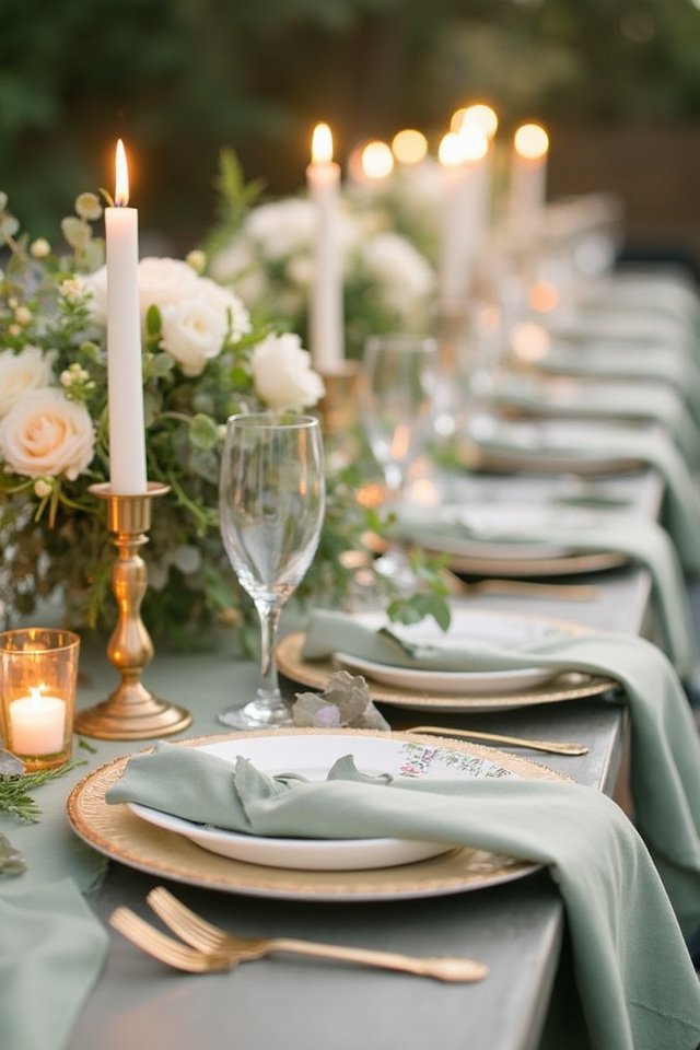 sage green and ivory elegance