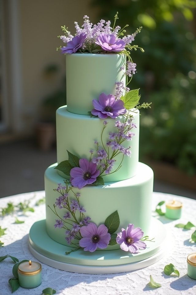 sage green cake beauty