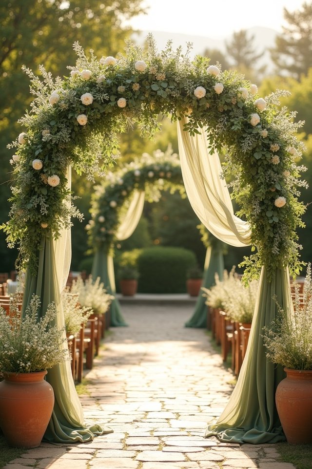 sage green floral elegance