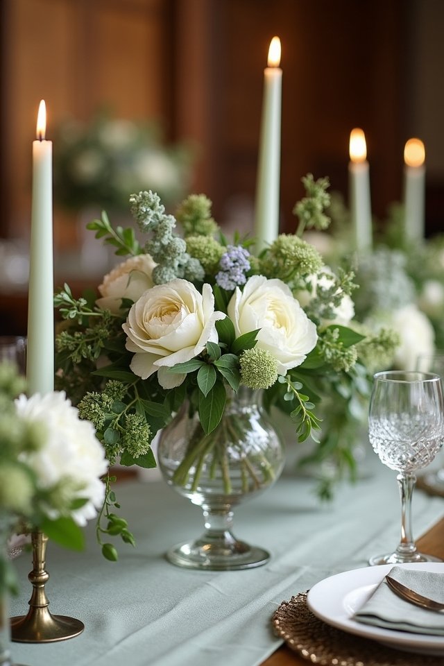 sage green floral elegance