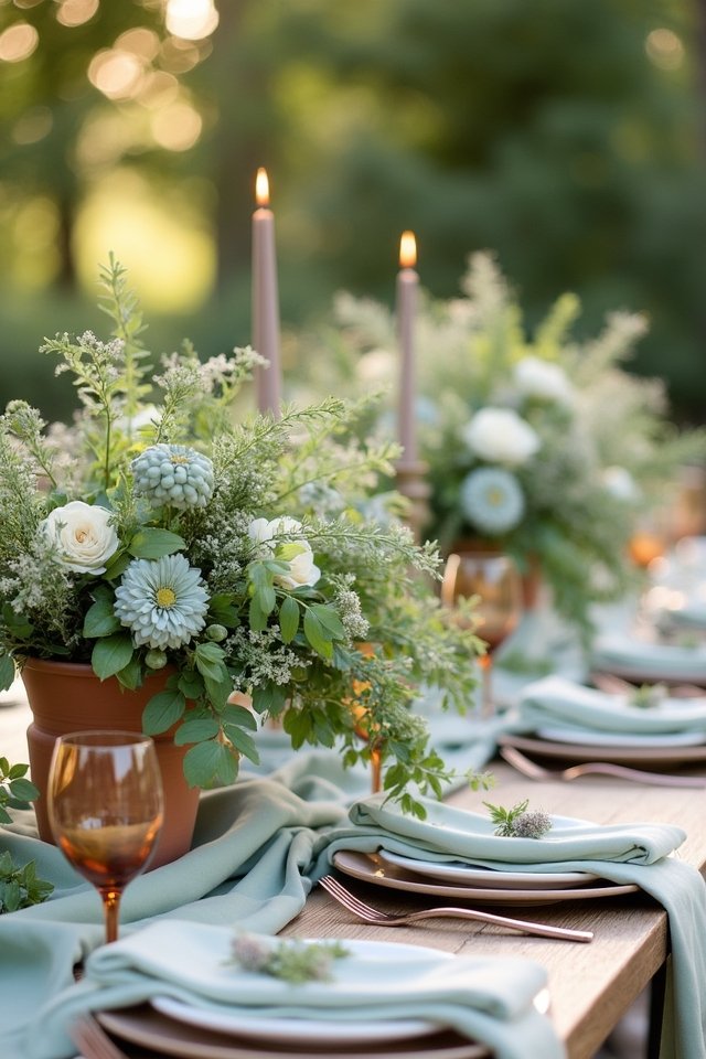 sage green floral elegance