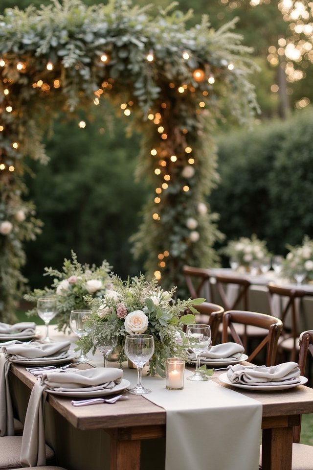 sage green taupe wedding elegance