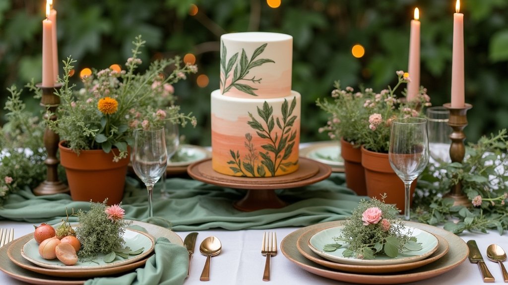 sage green terracotta wedding ideas