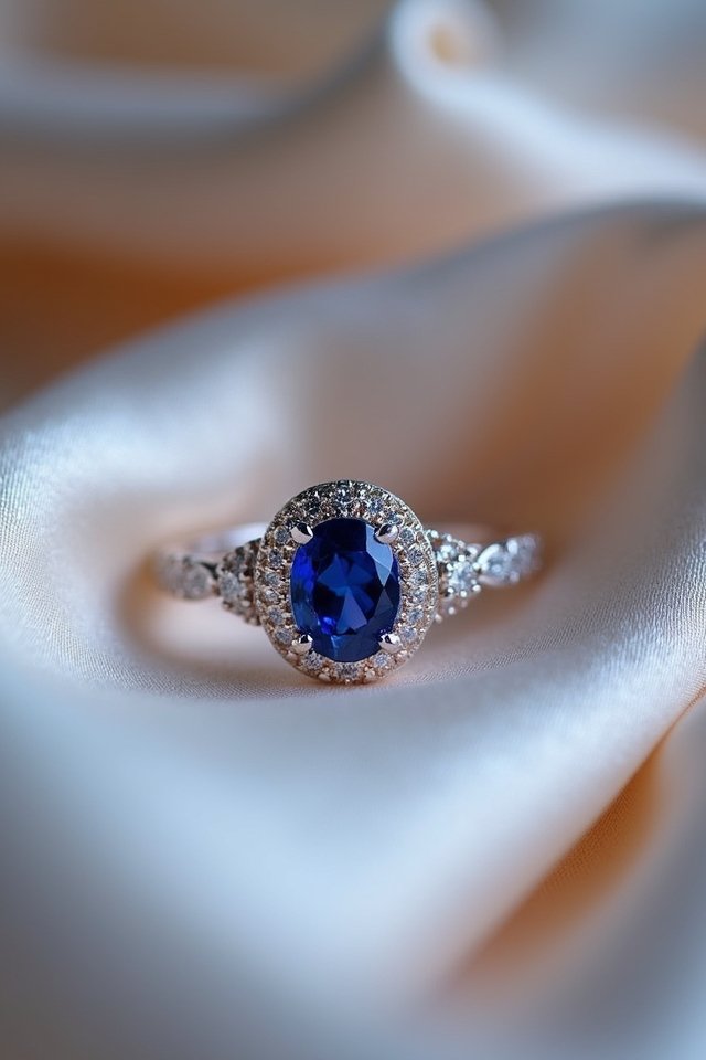 sapphire accents symbolize timeless beauty