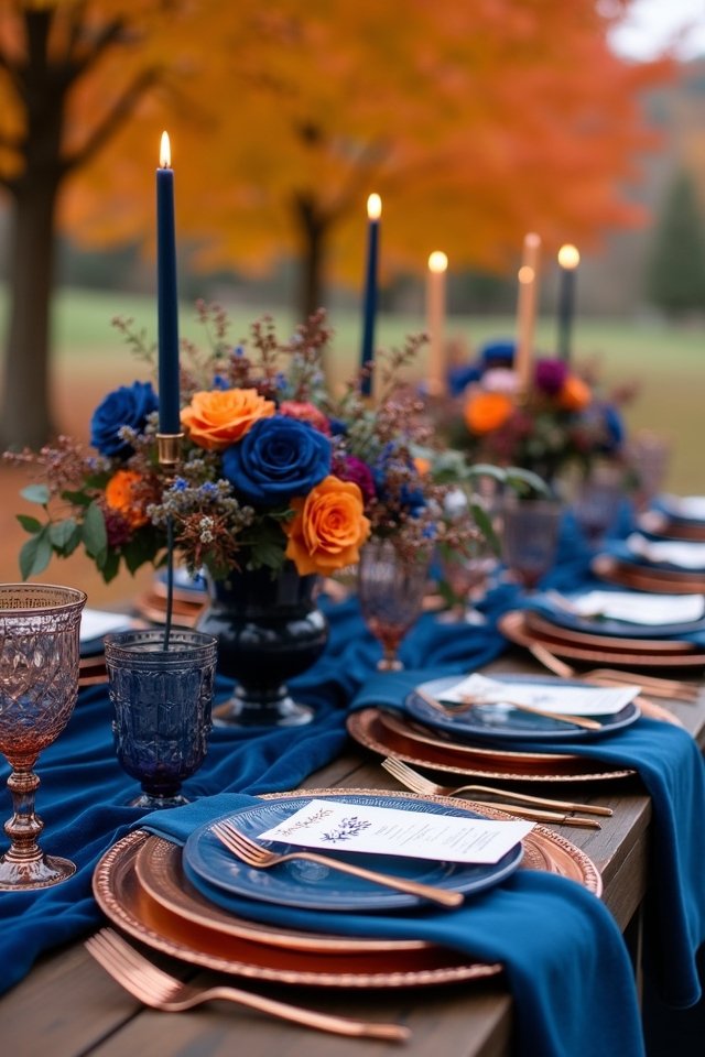 sapphire and copper elegance