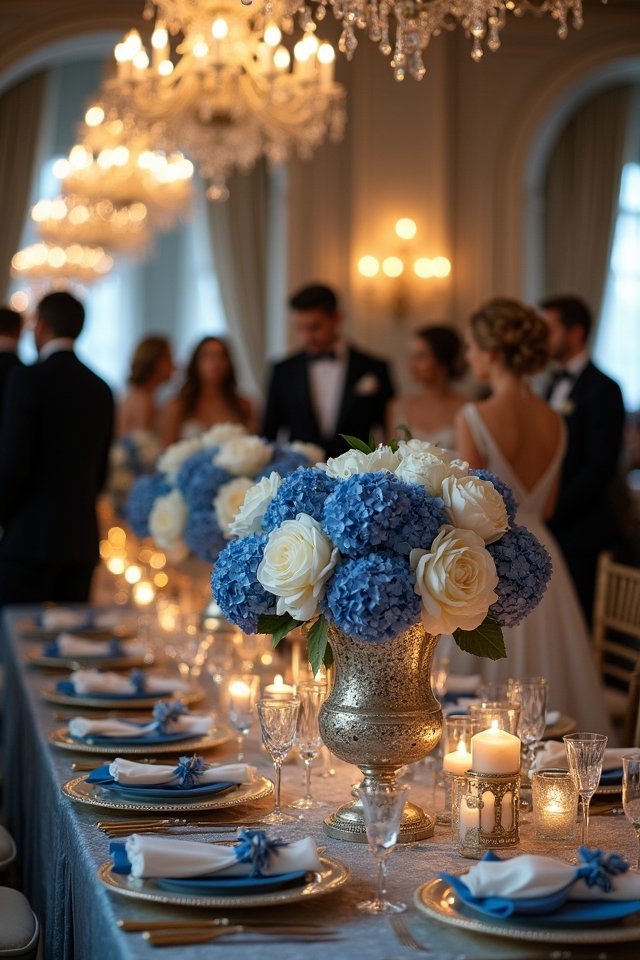 sapphire and silver elegance