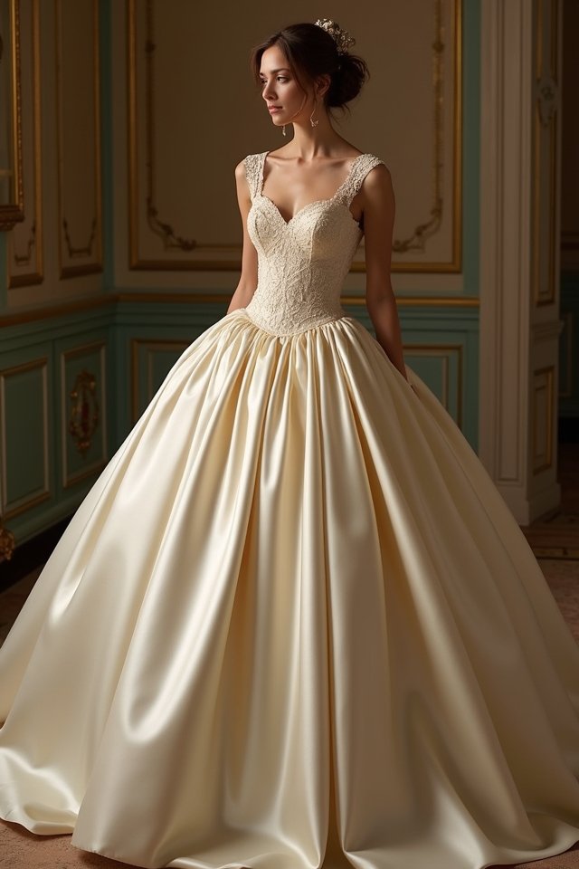 satin ball gown elegance