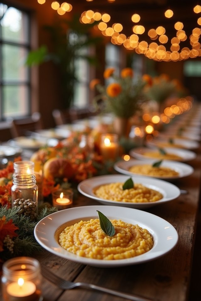 savory pumpkin risotto station