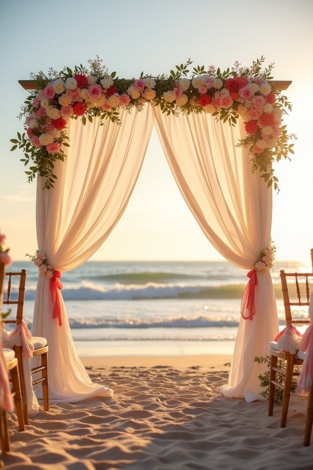 scenic beach wedding decor
