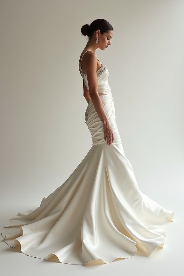 sculptural mermaid gown elegance