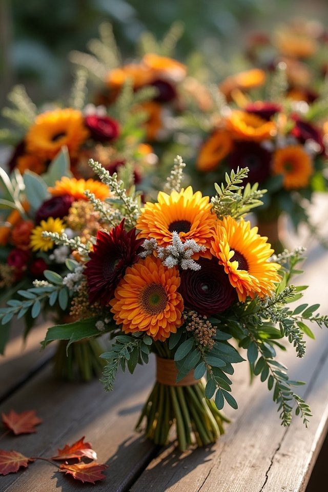 seasonal foliage wedding bouquet