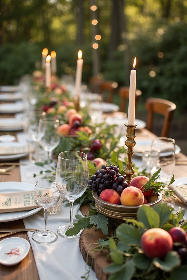 seasonal fruit centerpiece accents