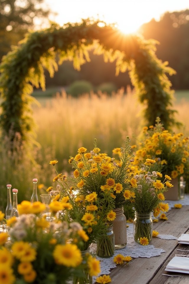 seasonal local wildflower wedding