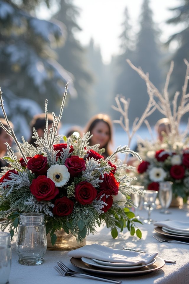 seasonal winter floral arrangements