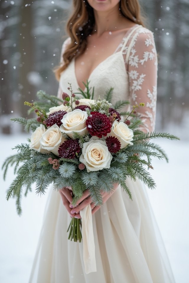 seasonal winter floral arrangements