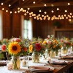 september barn wedding colors
