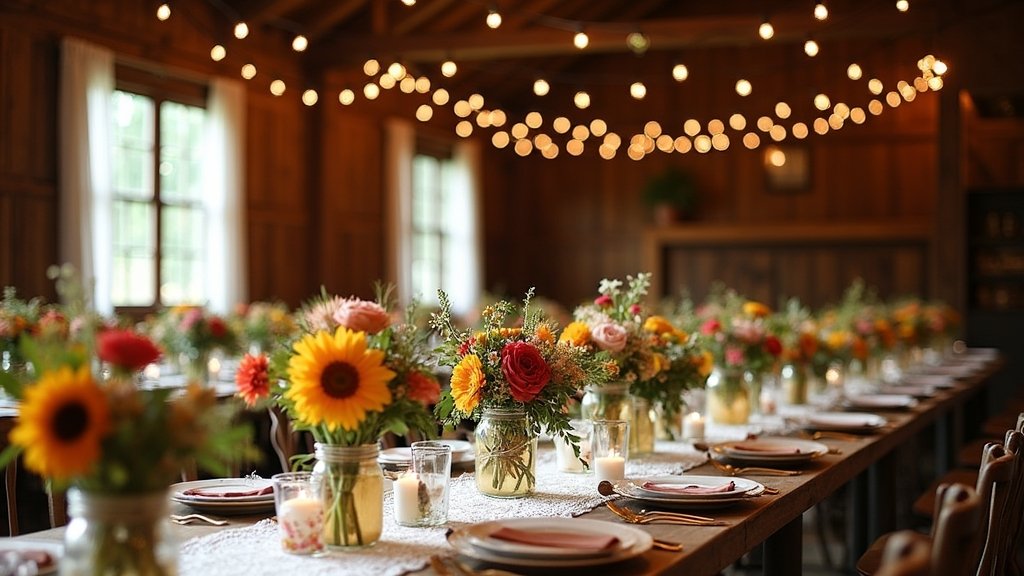 september barn wedding colors