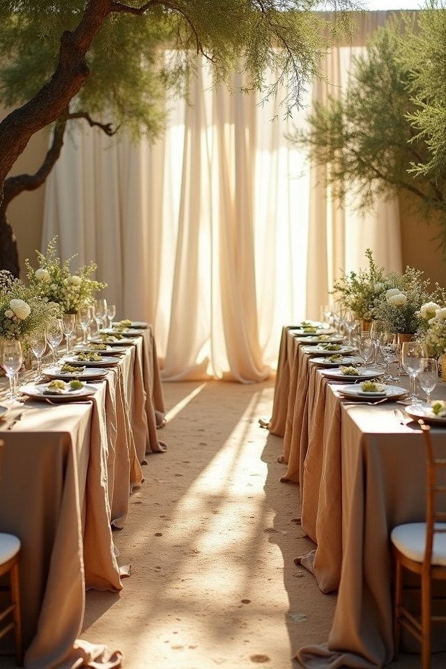 serene beach inspired wedding decor