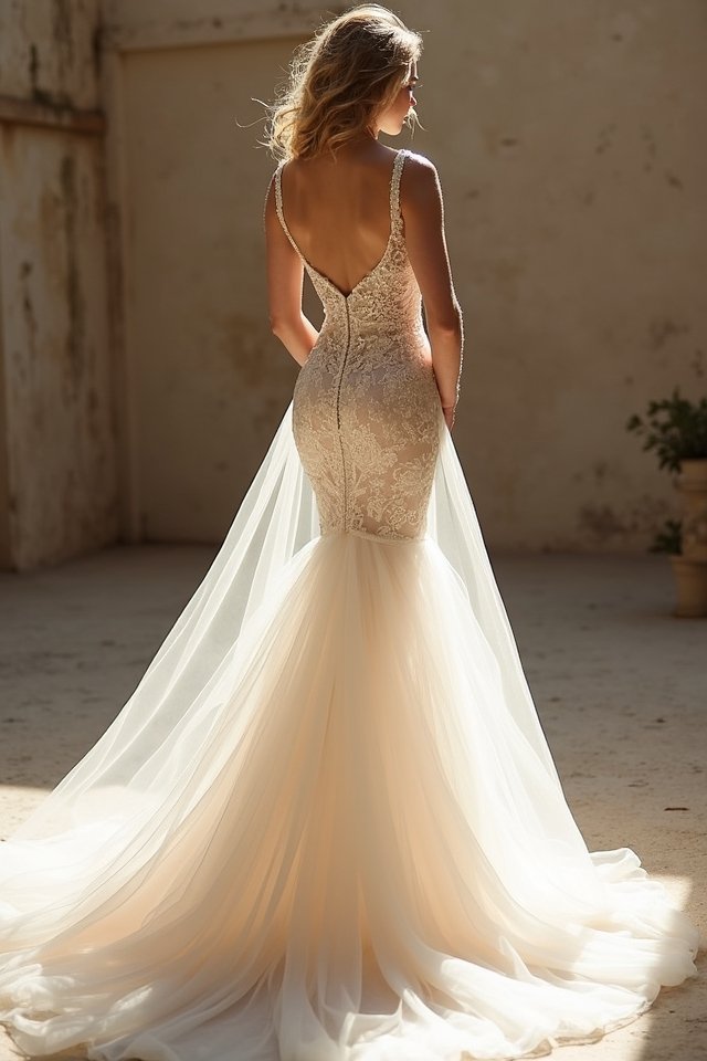 sheer mermaid dress elegance