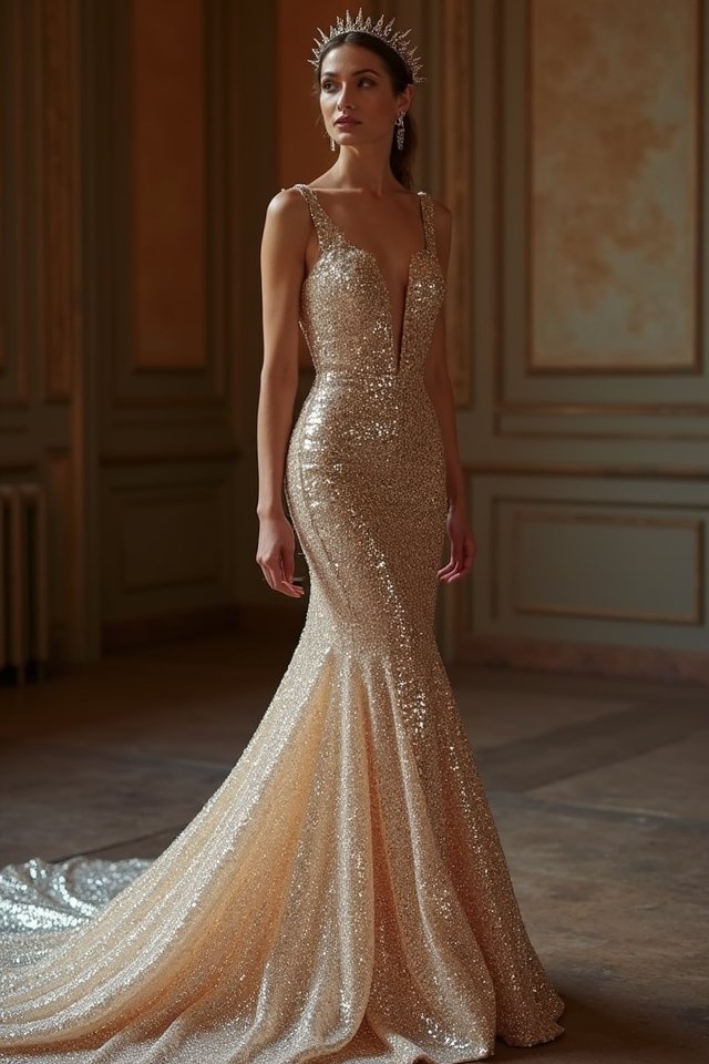 shimmering metallic sequin elegance