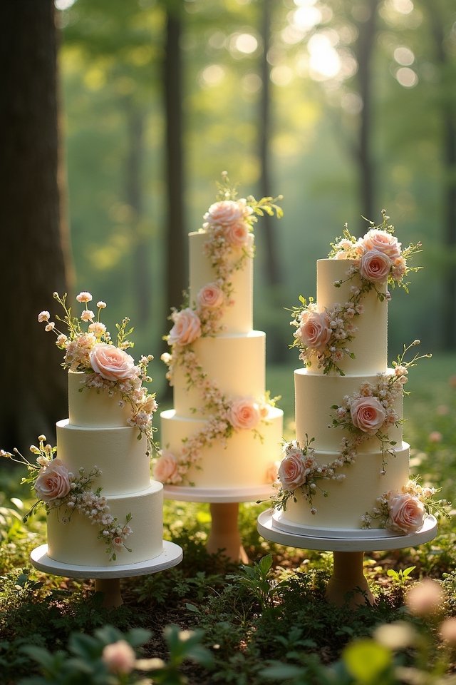 shimmering metallic wedding cake