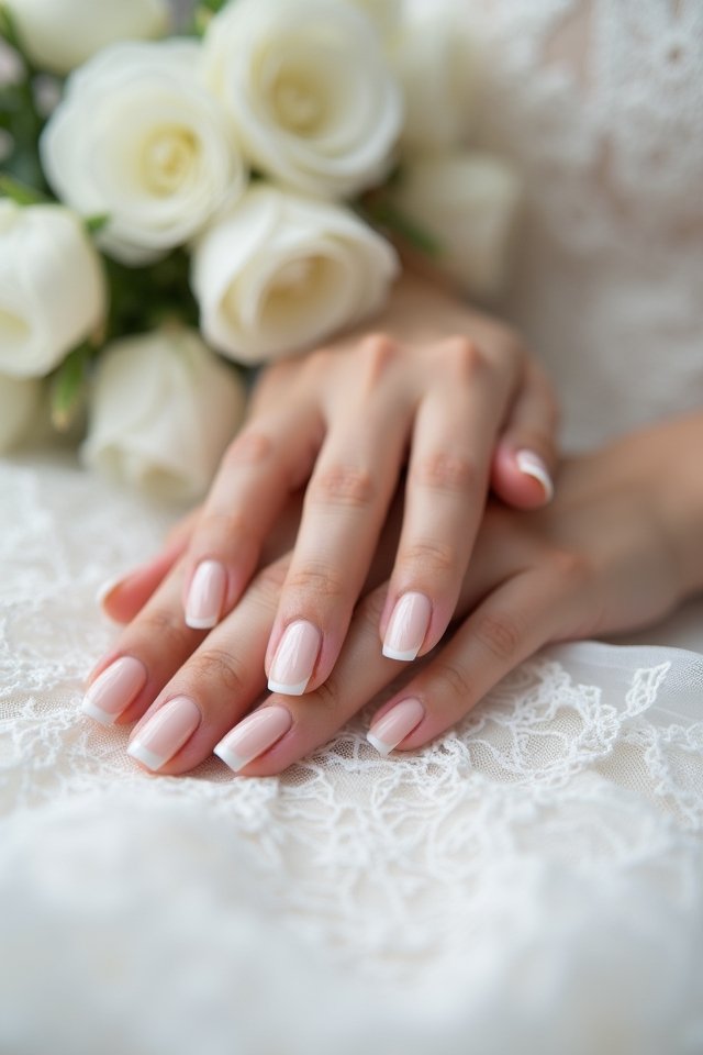shiny healthy wedding nails