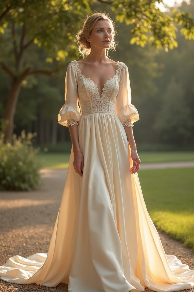 silk satin gown elegance