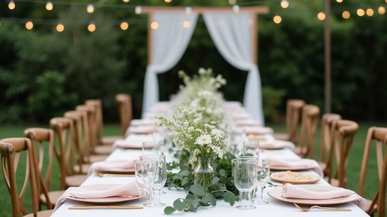 simple chic wedding decor